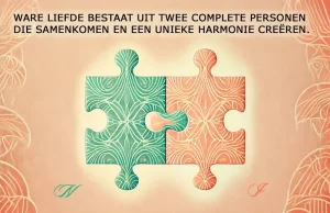 Ware Liefde Bestaat Uit Twee Complete Personen Die Samenkomen En Een Unieke Harmonie Creëren